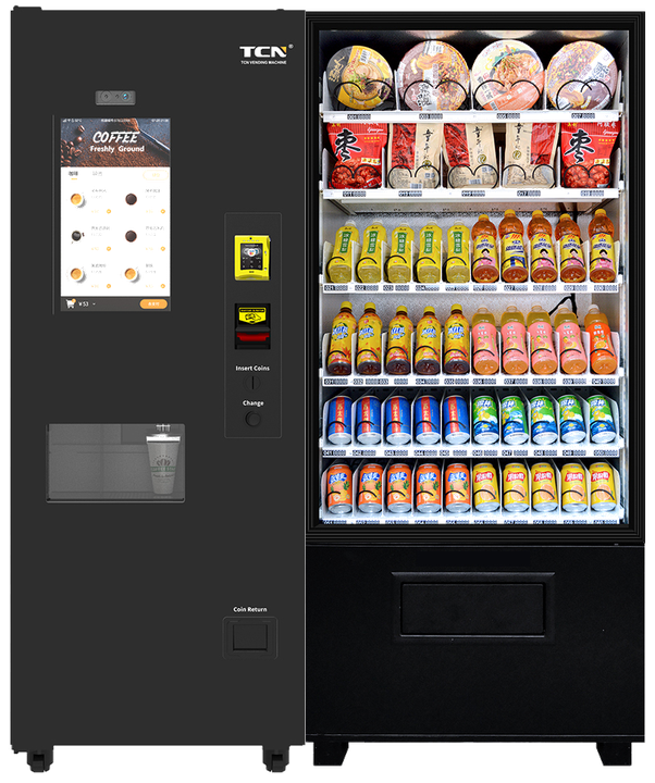 Distributeur combo café, snacks et boissons